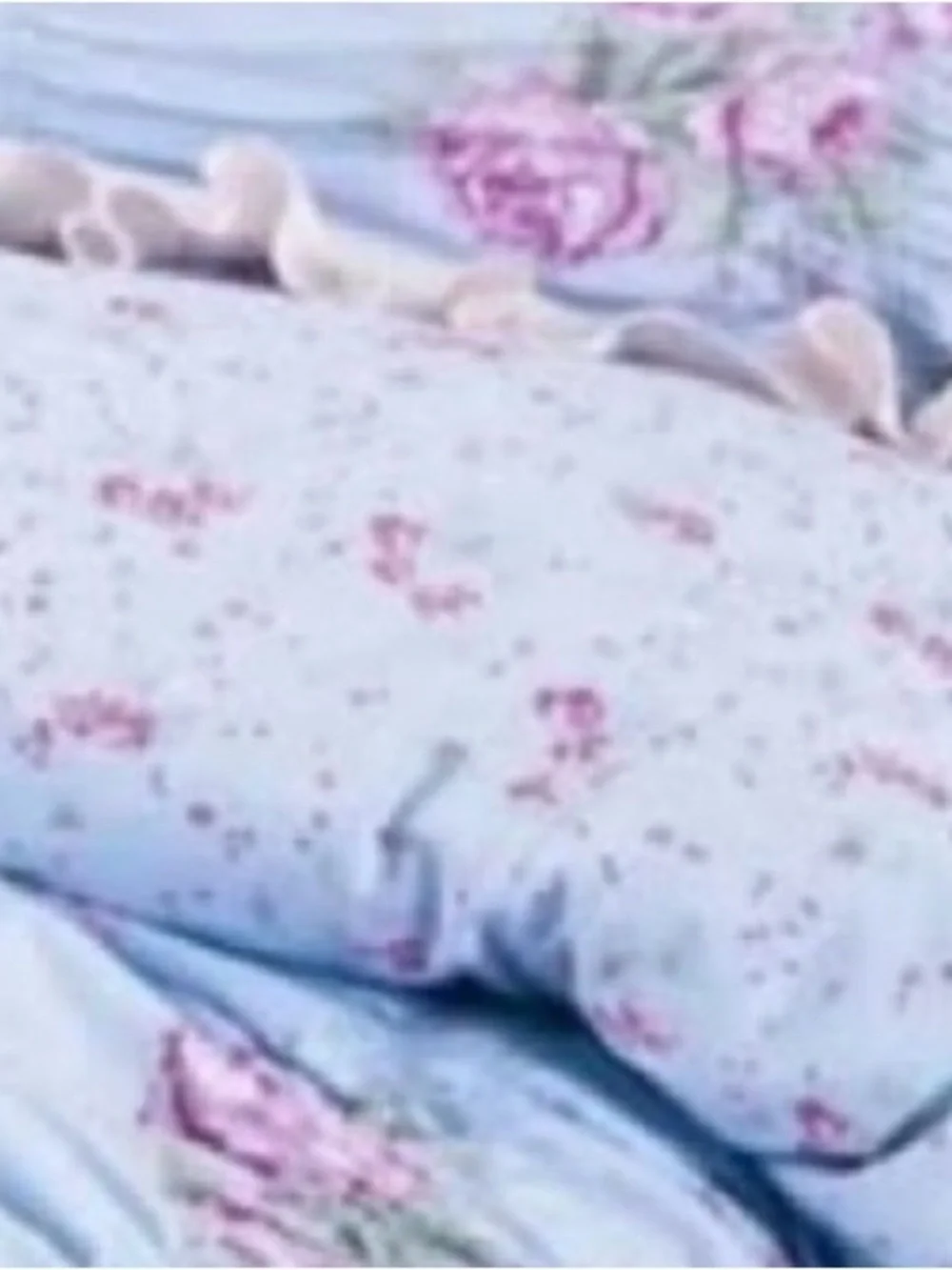 Vintage 100% Cotton Shabby Chic Rachel Ashwell Cabbage Ruched Duvet.